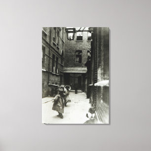 Lienzo Niños jugando en una barriada, 1899