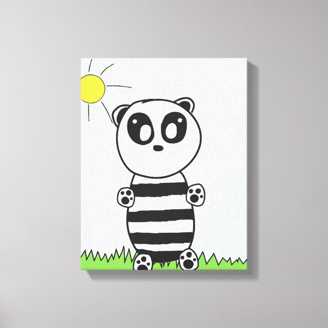 Lienzo Niños Panda (Anverso)