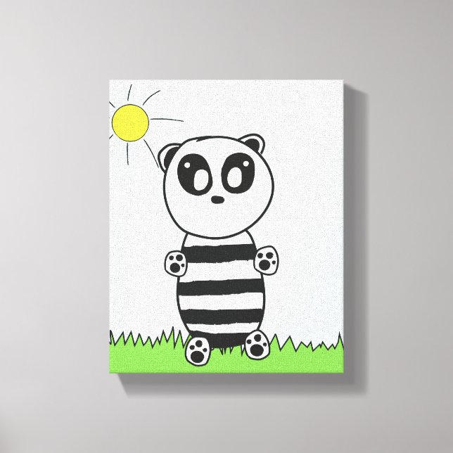 Lienzo Niños Panda    (Anverso)