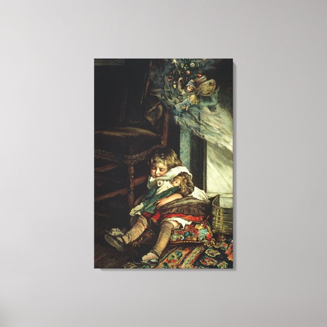 Lienzo Niños soñando con juguetes (Anverso)