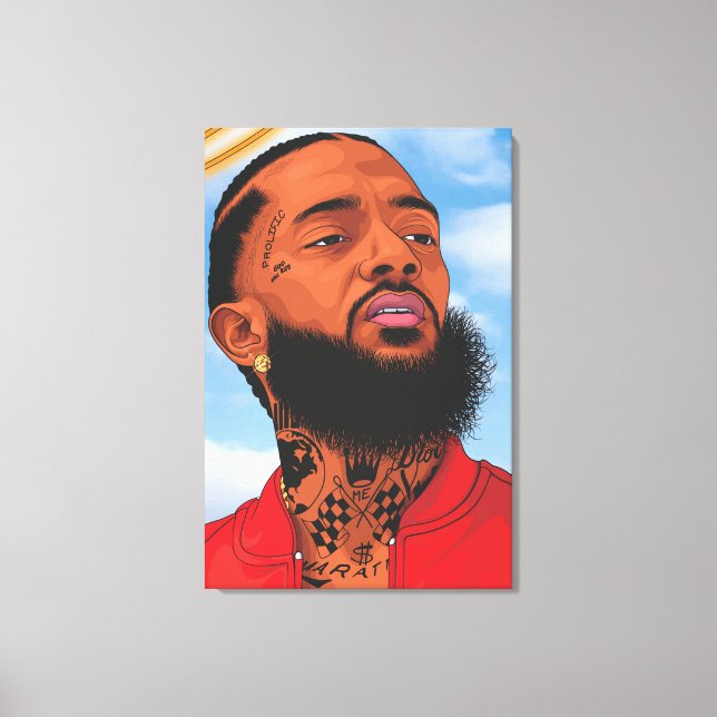 Lienzo nipsey hussle (Anverso)