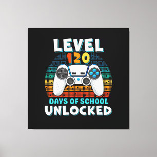 Lienzo Nivel de 120 días de escuela desbloqueado