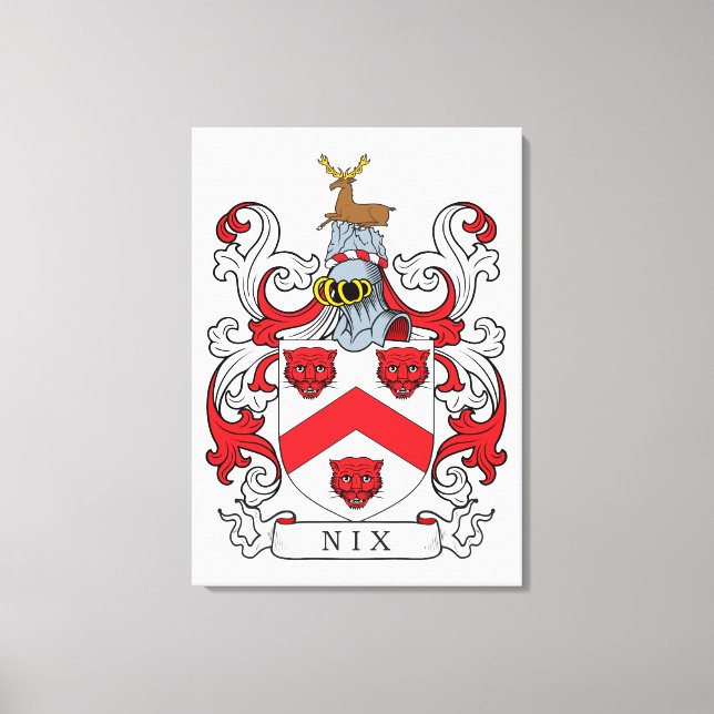 Lienzo Nix Family Crest (Anverso)