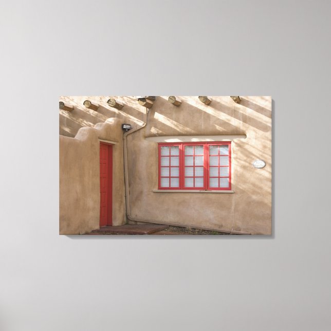 Lienzo NM, Nuevo México, Santa Fe, Canyon Road, legendari (Anverso)