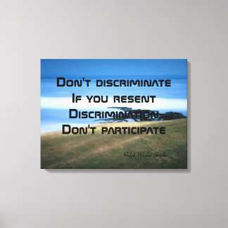 Lienzo No discriminar