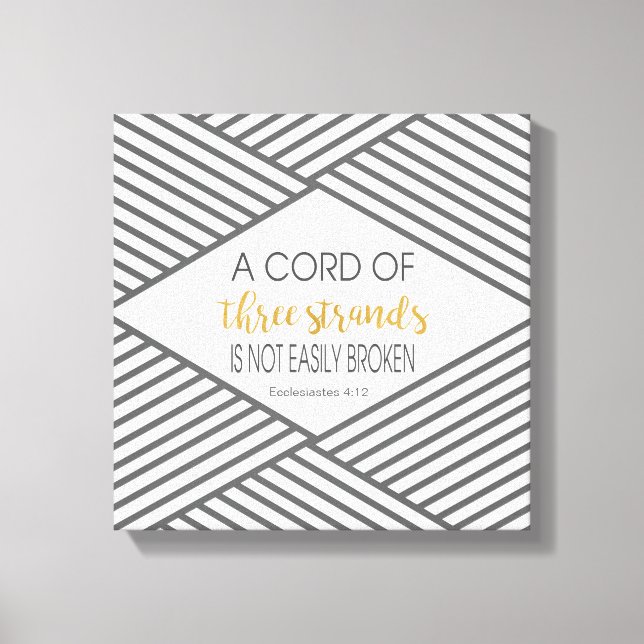 Lienzo No es fácil romper un cable de tres hebras (Anverso)