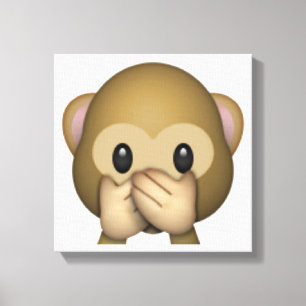 Lienzo No hablar mal mono - Emoji