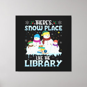 Lienzo No hay lugar como la Navidad de la Biblioteca neva