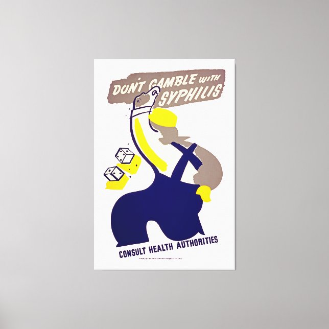 Lienzo No juegues con Sífilis (Anverso)