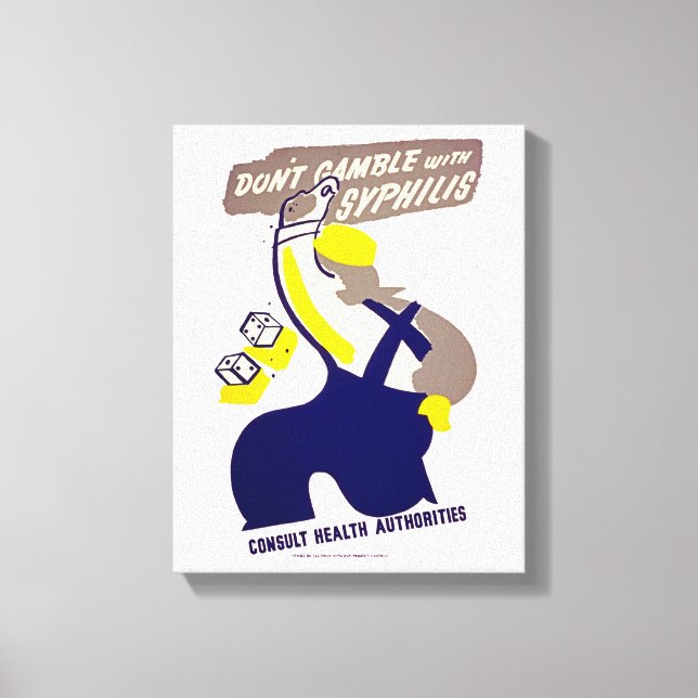 Lienzo No juegues con Sífilis (Anverso)