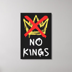 Lienzo No Kings América Protesta Democracia Anti-Trump I