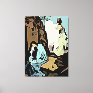 Lienzo ¡No llora Maria, su tumba está vacía!