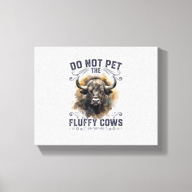 Lienzo No Mascota El Parque Fluffy Cows Bison Yellowstone (Anverso)