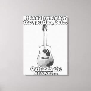 Lienzo No recuerdo la pregunta pero la guitarra es la res