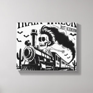 Lienzo No siempre soy un Halloween del accidente de tren