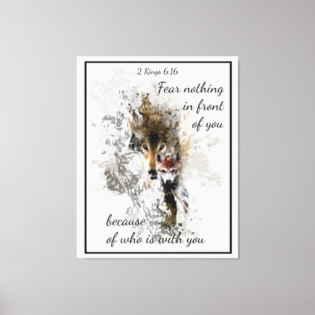 Lienzo No temas nada delante de tu Inspiradora cita (Anverso)