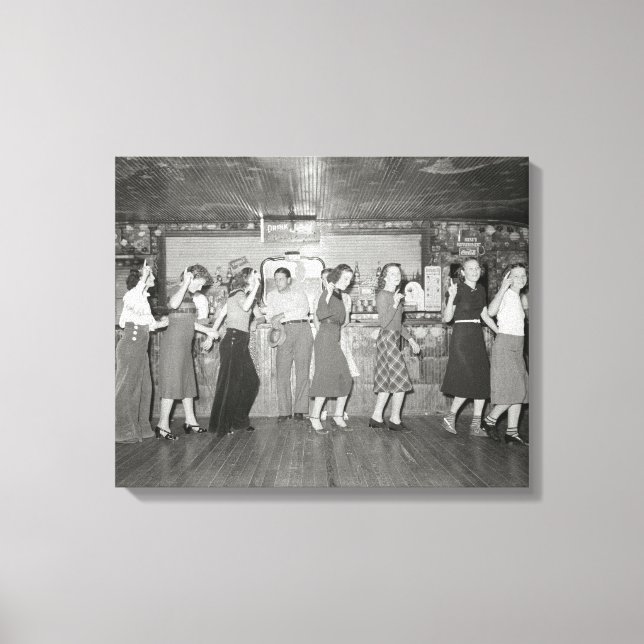 Lienzo Noche de chicas, 1938 (Anverso)