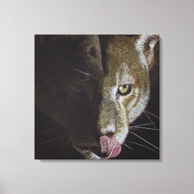 Lienzo Noche de Cougar (Anverso)