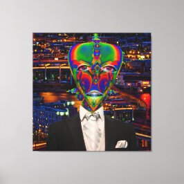 Lienzo Noche de extraterrestre