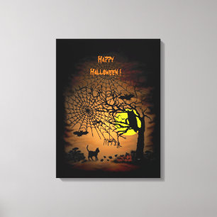 Lienzo Noche de Halloween, ¡Feliz Halloween!