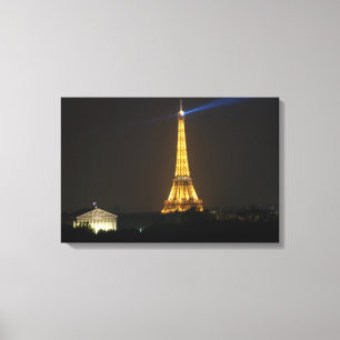 Lienzo Noche de la Torre Eiffel