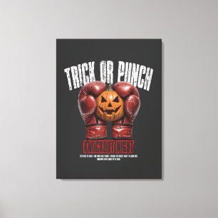 Lienzo Noche de nocaut de boxeo de Halloween