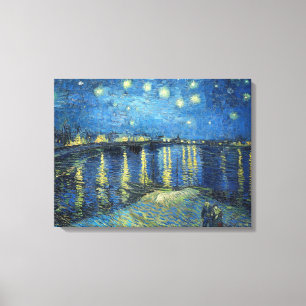 Lienzo Noche De Vincent Van Gogh Starry Sobre El Ródano 1