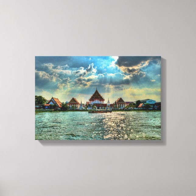 Lienzo Noche en Bangkok (Anverso)