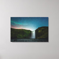 Noche en Skógafoss