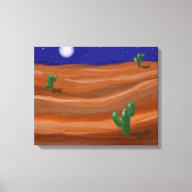 Lienzo Noche en un desierto (Anverso)
