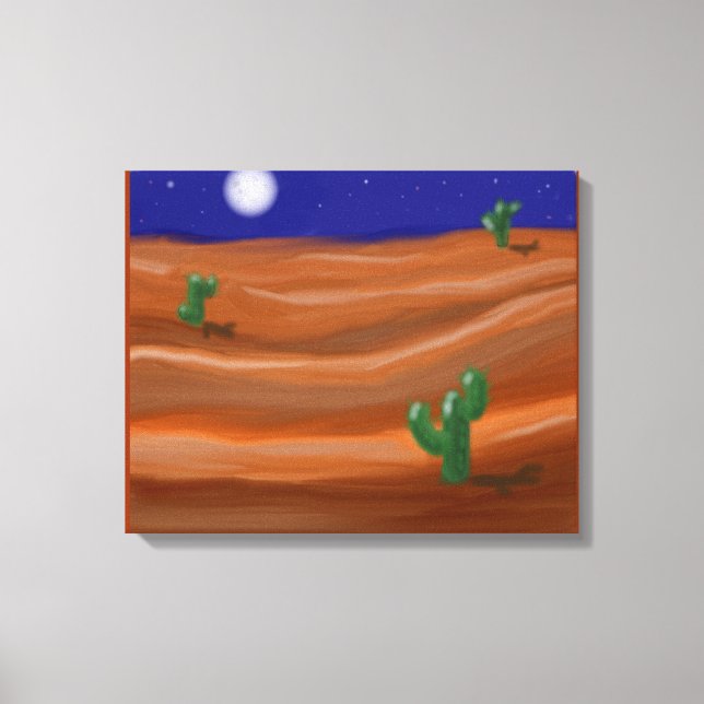 Lienzo Noche en un desierto (Anverso)