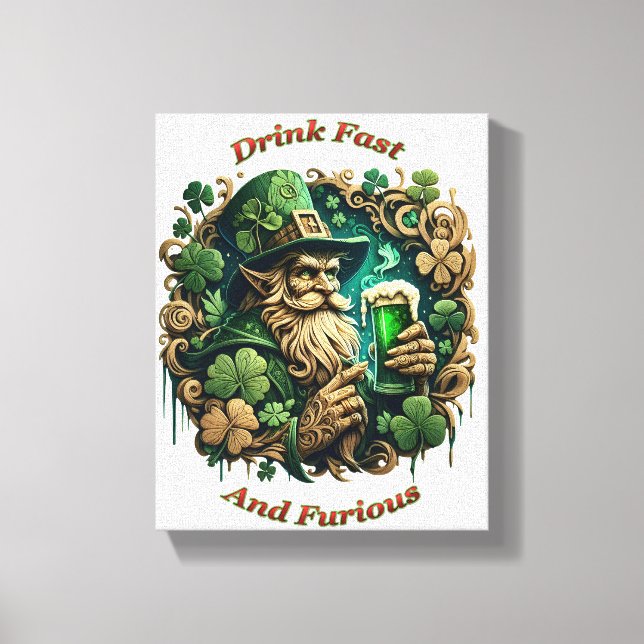 Lienzo Noche encantada de la tostada de Ale A Leprechauns (Anverso)