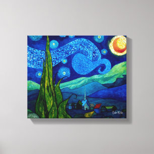 Lienzo Noche Estrellada