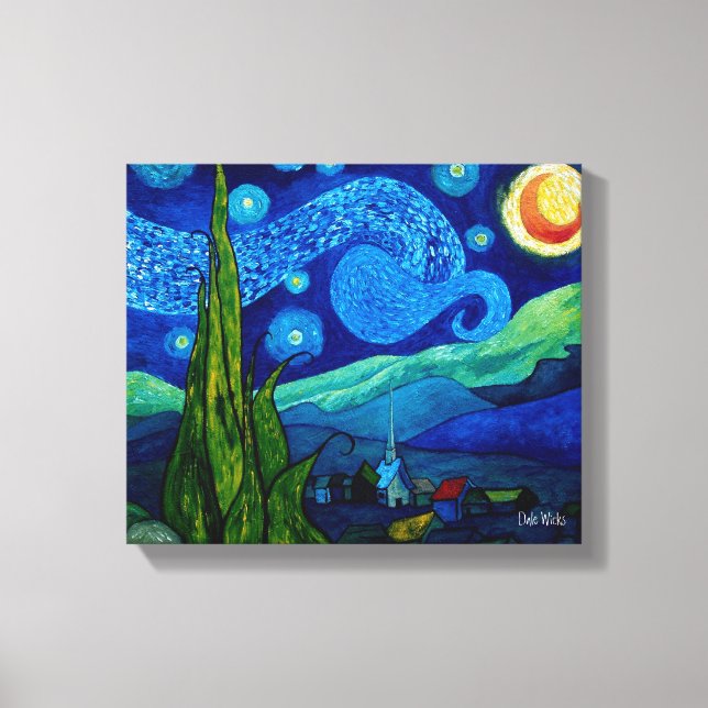 Lienzo Noche Estrellada (Anverso)