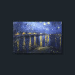 Lienzo Noche estrellada de van Gogh<br><div class="desc">Famosa pintura de Vincent van Gogh "Noche estrellada sobre el Ródano".</div>