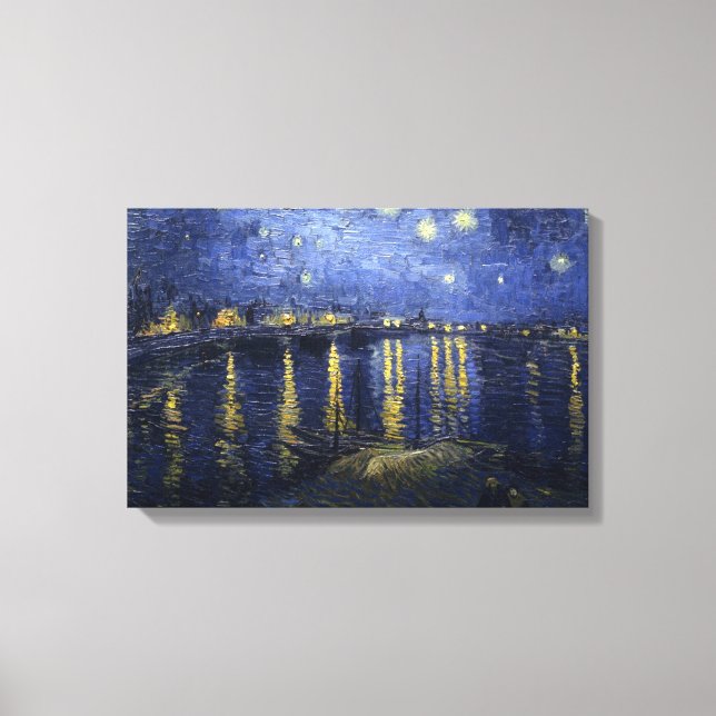 Lienzo Noche estrellada de van Gogh (Anverso)