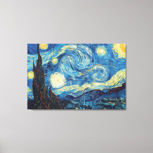 Lienzo Noche estrellada de Van Gogh Clásico Azul Obra Mae