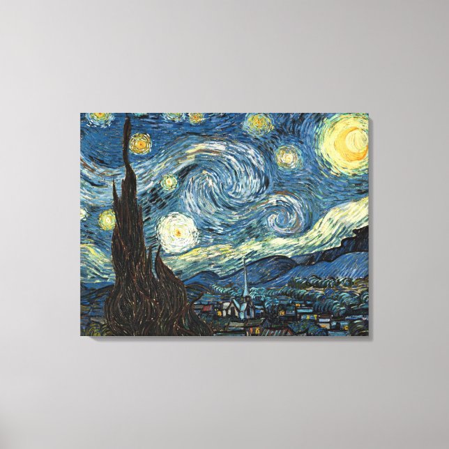 Lienzo Noche estrellada de Vincent van Gogh (Anverso)