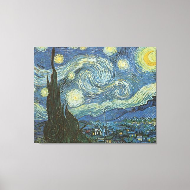 Lienzo Noche estrellada de Vincent Van Gogh (Anverso)