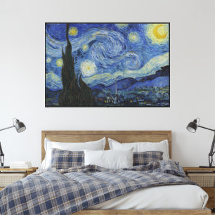 Lienzo Noche estrellada, pintura al óleo, Vincent Van Gog