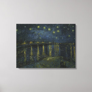 Lienzo Noche estrellada sobre el Rhone - Van Gogh