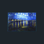 Lienzo Noche estrellada sobre el Ródano por Van Gogh<br><div class="desc">Noche estrellada sobre el Ródano,  famosa pintura de Vincent van Gogh Canvas Print</div>