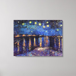 Lienzo Noche estrellada sobre el Ródano por Van Gogh