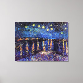 Lienzo Noche estrellada sobre el Ródano por Van Gogh