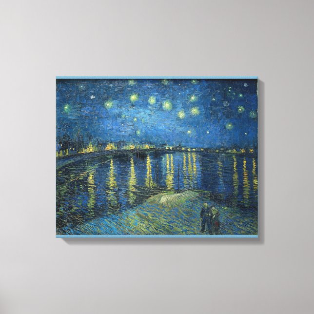 Lienzo Noche estrellada sobre el Ródano Vincent van Gogh (Anverso)