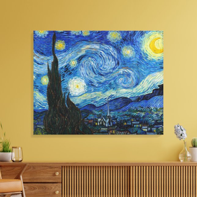 Lienzo Noche estrellada| Vincent Van Gogh (Insitu (Sala de estar))