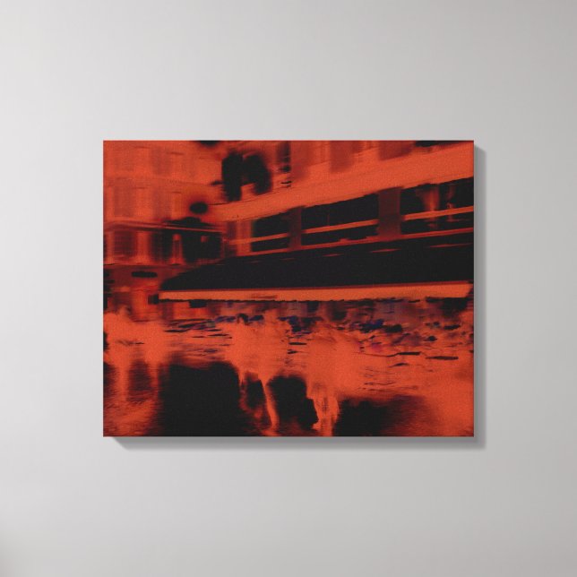 Lienzo Noche roja de París. Movimiento borroso de Guay (Anverso)