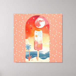 Lienzo Noche tropical de verano estrellada