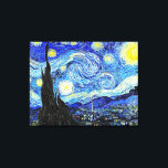 Lienzo Noche Van Gogh Starry<br><div class="desc">Uno de los cuadros más famosos de Vincent Van Gogh. Digitalmente mejorado.</div>