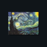 Lienzo Noche Van Gogh Starry<br><div class="desc">Paisaje de Vincent Van Gogh y serie de pintura de los paisajes marinos - Noche azul estrellada</div>